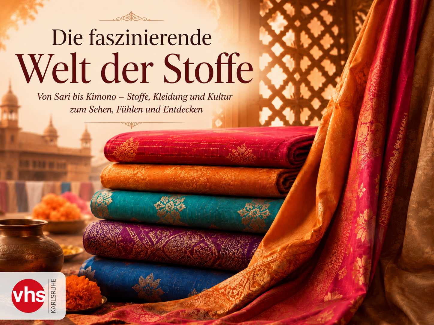 Faszinierende Welt der Stoffe mit vhs_Logo